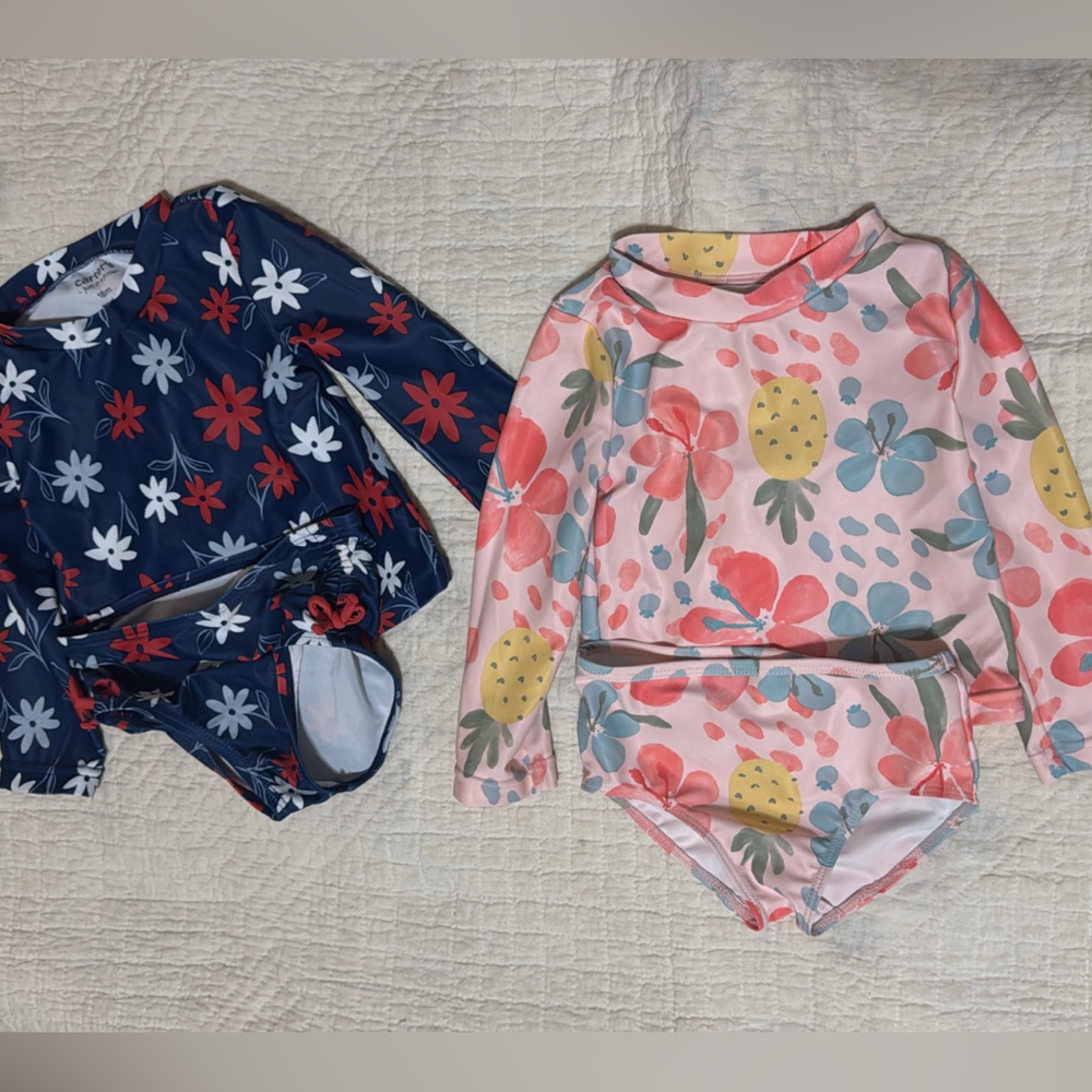 2 Carters swim suit-18 month girls